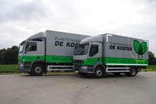 Vrachtwagens van Plantenkwekerij De Koster